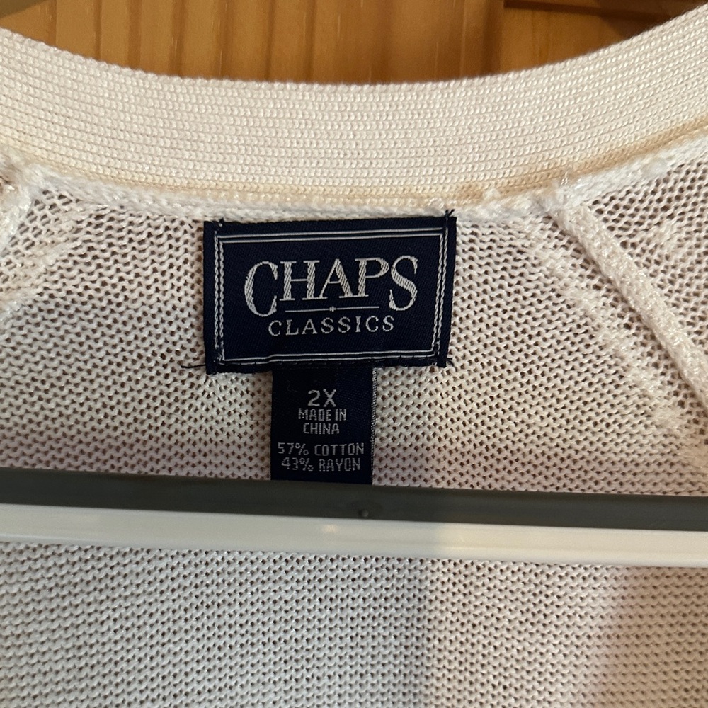 Chaps Women's Cream Cardigan Sweater - Picture 4 of 5